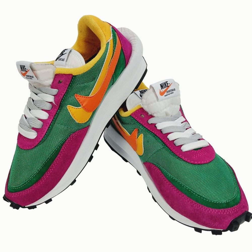 COPY - Nike x Sacai LD Waffle Pine Green Clay Orange BV0073-301 Sneaker Shoes M…